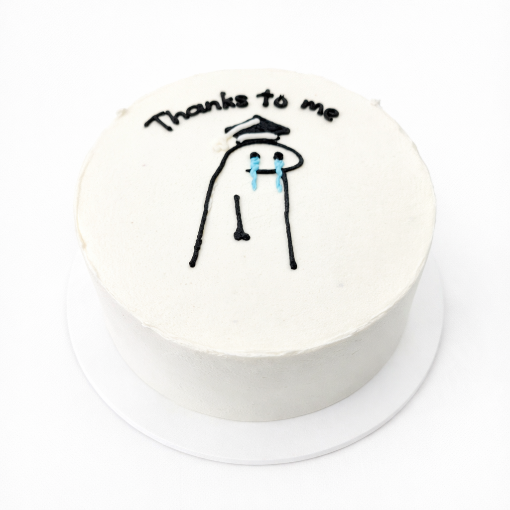 Thanks To Me Doodle Cake