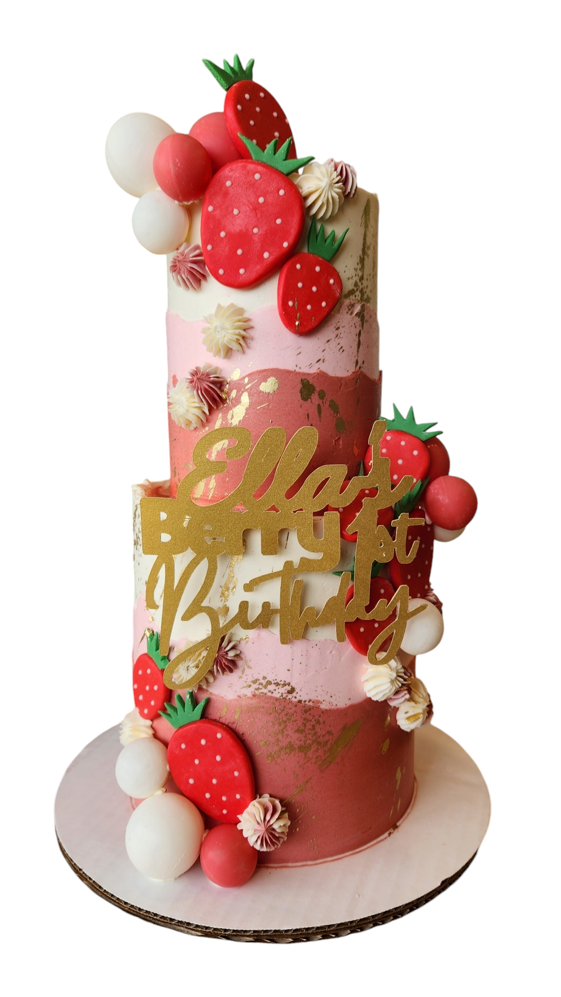 Strawberry theme cake
