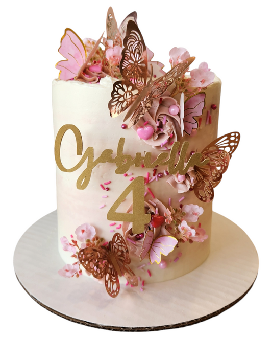 Butterfly theme cake