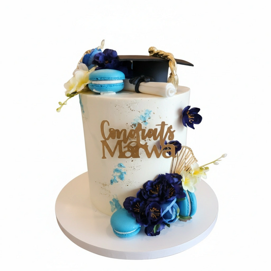 Floral Graduation Cake