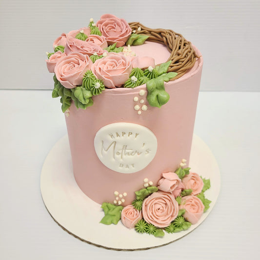 Buttercream roses cake